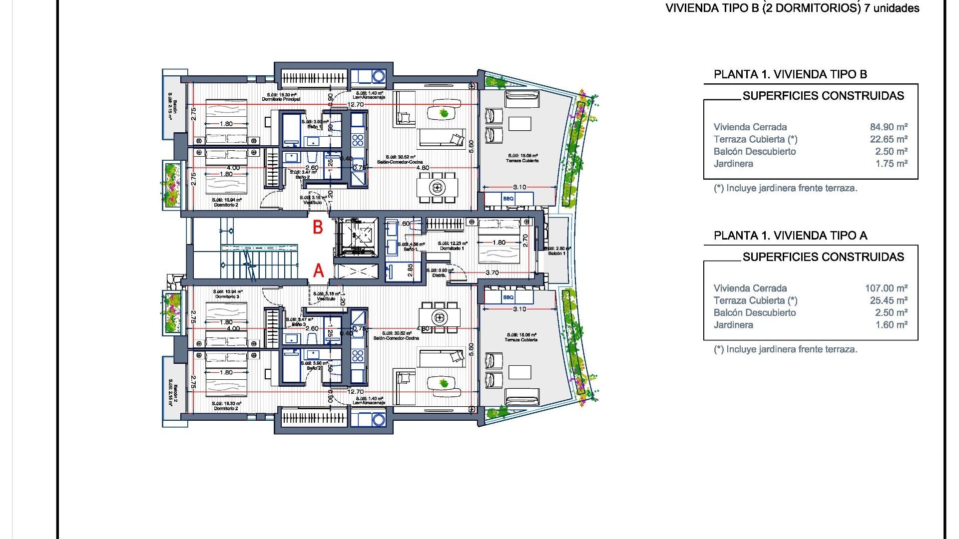 Nieuw gebouw - Appartement - La Manga Club - Las Orquideas