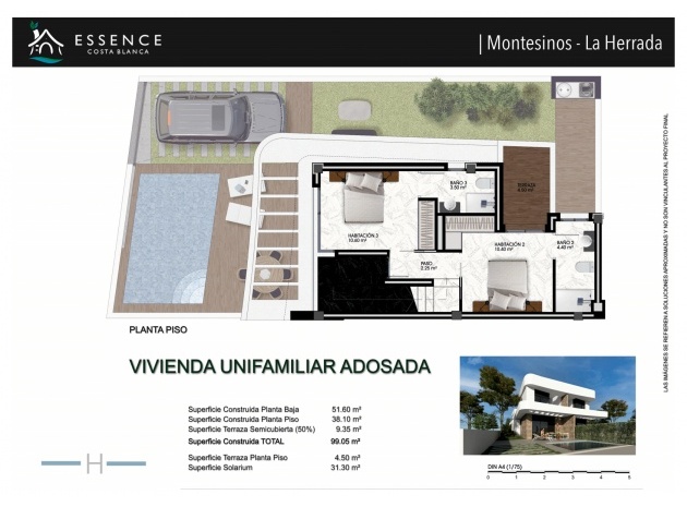 Nybyggnad - Radhus - Los Montesinos - Res. Essence